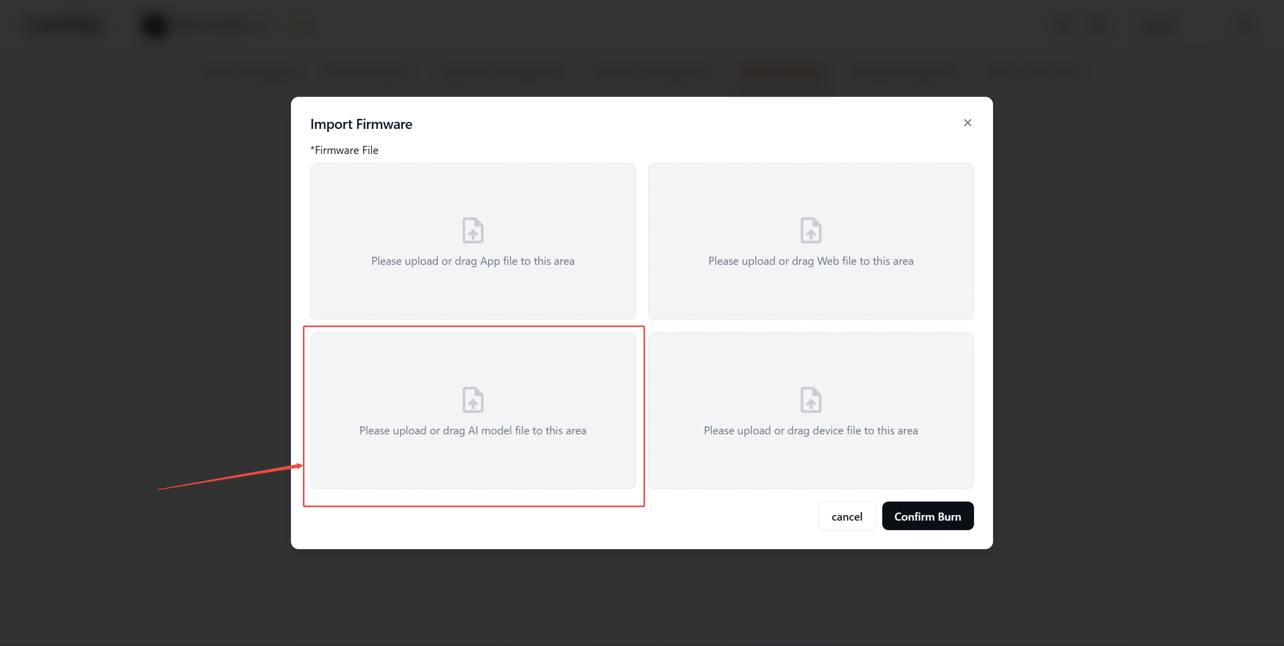 Firmware upgrade entry